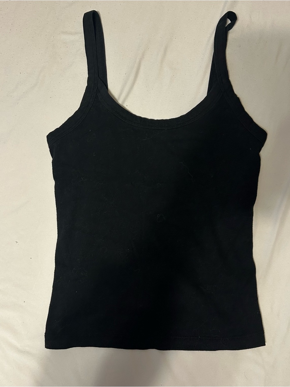 wild fable Black Ribbed Scoop Neck Tank